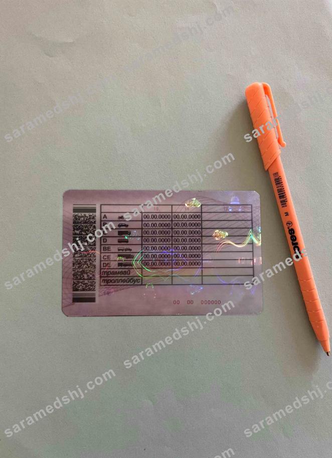Russia driving license photolook BACK